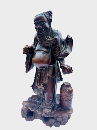 Hand carved chinese root wood - chinese,