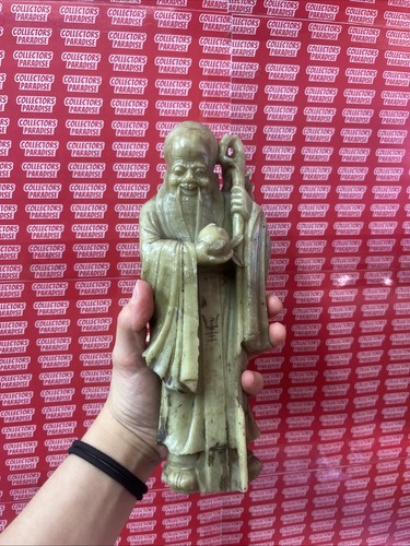 Antique hand carved soapstone - hand,
