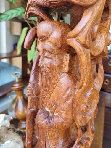 Large vintage hardwood carving - large,