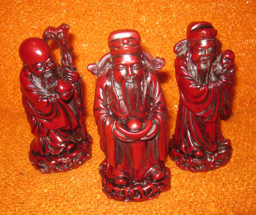Vintage chinese red resin - red, 3