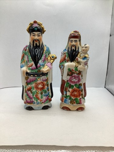 Vintage pair chinese gods - vintage,