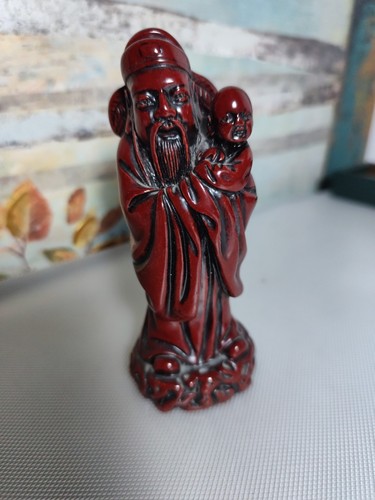 Vintage chinese red - red, resin