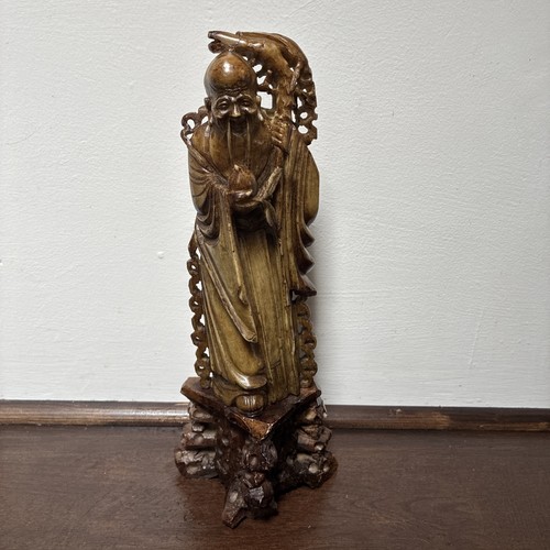Chinese soapstone shou lao - chinese,