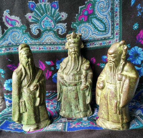 Chinese solid bronze star gods - solid,