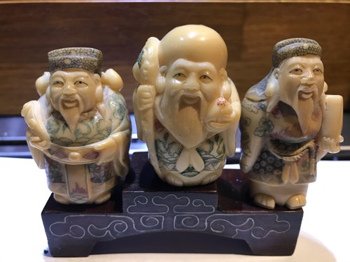 Vintage chinese three gods - three,