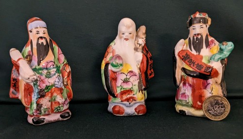 Vintage chinese sanxing god - 3,